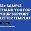 Image result for Thank You for Your Support Letter Sample