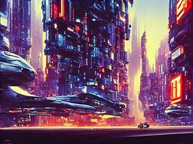 Image result for Futuristic City Canvas