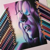 Image result for Colourful Abstract Pencil Portraits