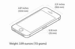 Image result for iphone se actual size