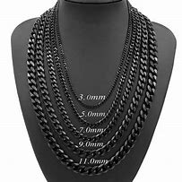 Image result for Men's Black Chain Necklace