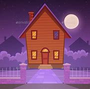 Image result for Front House Cartoon Night