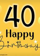 Image result for Happy 40th Birthday Messages