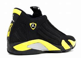 Image result for Air Jordan Retro 14 Black and Yellow