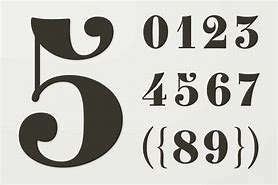 Image result for Decrative Number Font