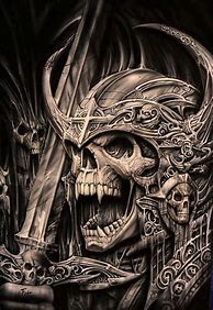 Image result for Gothic Skull Tattoo Designs
