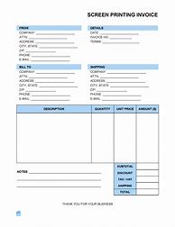 Image result for Screen Printing Invoice Template