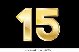 Image result for Gold 3D Number 15