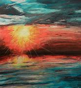 Image result for Oil Pastel Sunset Umbre Art