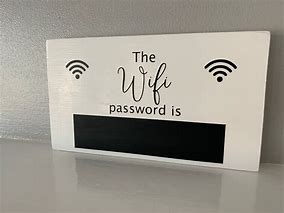 Image result for wireless passwords plaques