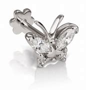 Image result for March Birthstone Stud Earrings Butterfly