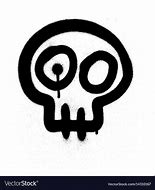 Image result for Black and White Skull Emoji Drawing