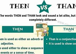Image result for Then vs than Definition