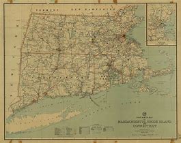 Image result for Map of Connecticut and Rhode Island