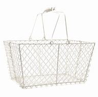 Image result for White Wire Mesh Shopping Baskets