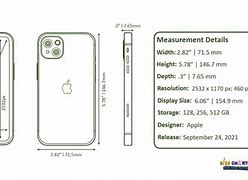 Image result for iPhone 13 Dimensions