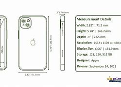 Image result for iPhone 13 Mini Size in Cm