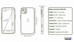Image result for Box Dimensions of an iPhone 13