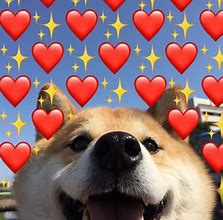 Image result for Dog Hearts Emoji Meme