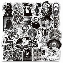 Image result for Goth Stickers Black and White