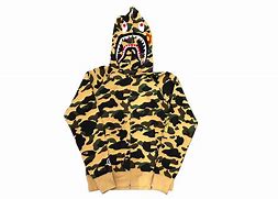 Image result for BAPE Shark Jacket Yellow Camo