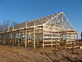 Image result for Pole Barn Truss Installation