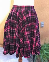 Image result for Pink and Black Plaid Skirt