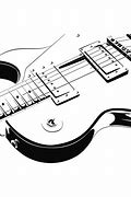 Image result for Black and White Guitar Art