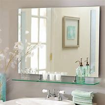 Image result for Faceted Frameless Vanity Mirror