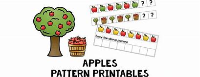 Image result for Preschool Apple Pattern Printable