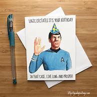 Image result for Spock Birthday Card