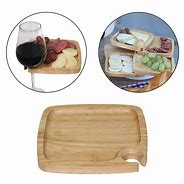 Image result for Plates with Wine Glass Holder
