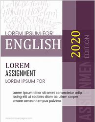 Image result for English Assignment Cover Page