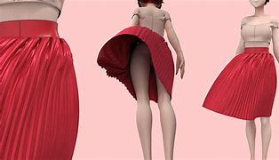 Image result for 3D Models Girl Skirt