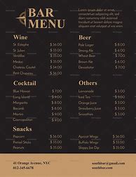 Image result for Aulays Bar Menu