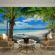 Image result for 3D Wall Tropical Mural