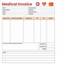 Image result for Invoice Medical Word