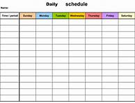 Image result for Free Printable Blank Daily Schedule