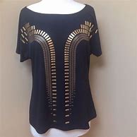 Image result for Women Top Black and Gold