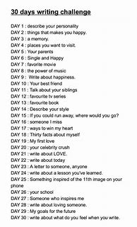 Image result for 30 Day Writing Challenge