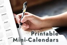 Image result for Mini Monthly Calendar Printable