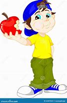 Image result for Boy with Apple Clip Art