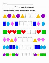 Image result for Maths Activity Preschool Pattern