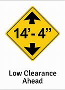 Image result for Low Clearance Ahead Sign