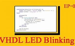 Image result for LED Blink VHDL Code
