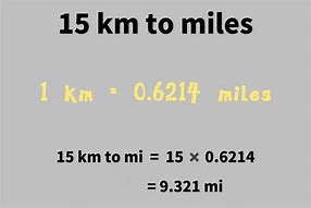 Image result for 15 Kilometers to Miles