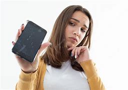 Image result for Woman with Smashed Phone
