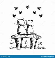 Image result for Cat Love Drawings