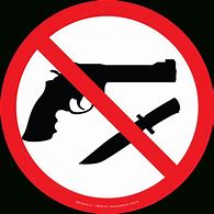 Image result for Free Printable No Weapons Sign