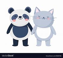 Image result for Love Pcat and Panda Cartoon